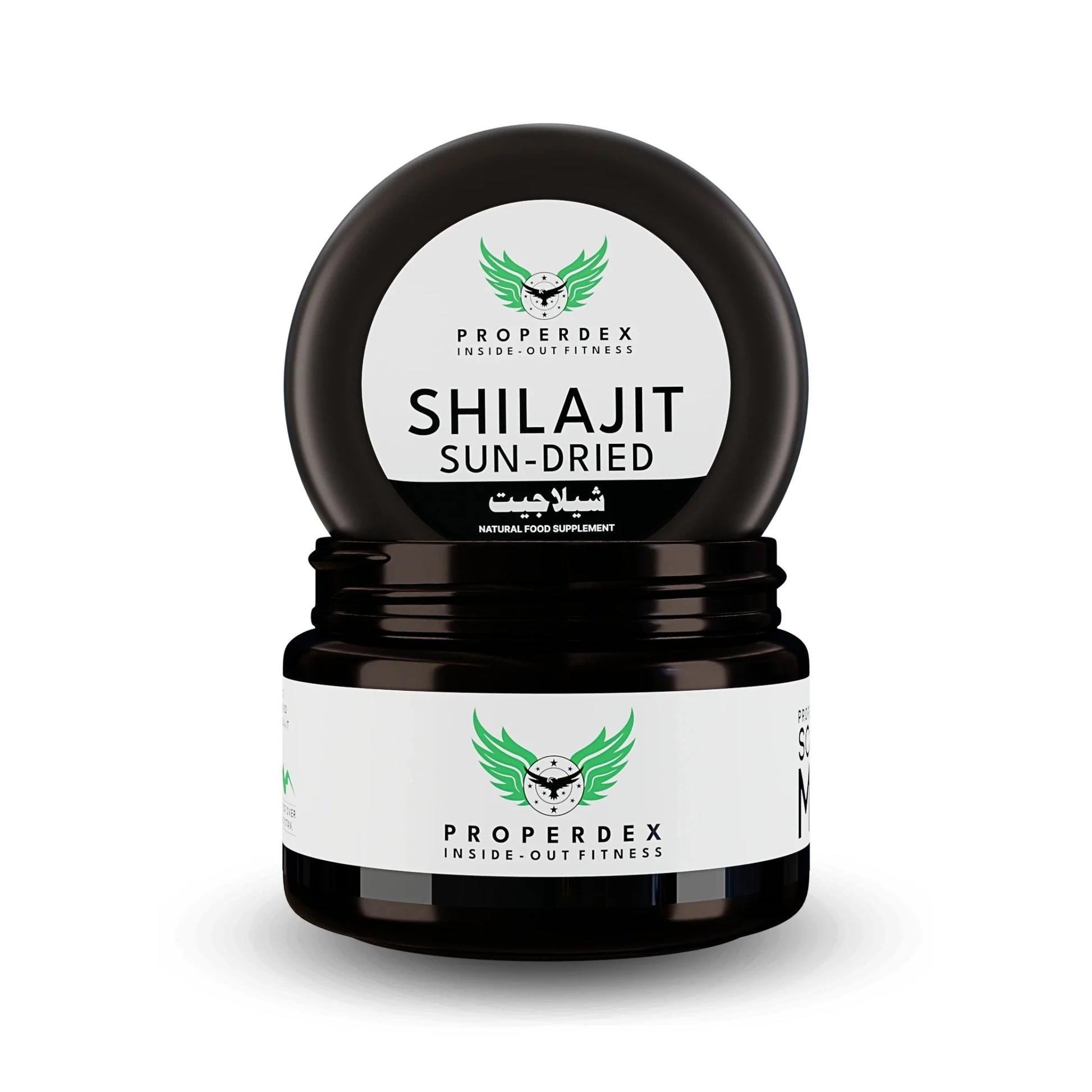 Sun-dried Shilajit 15g jar, black resin Gold-graded purest form of Himalayas.